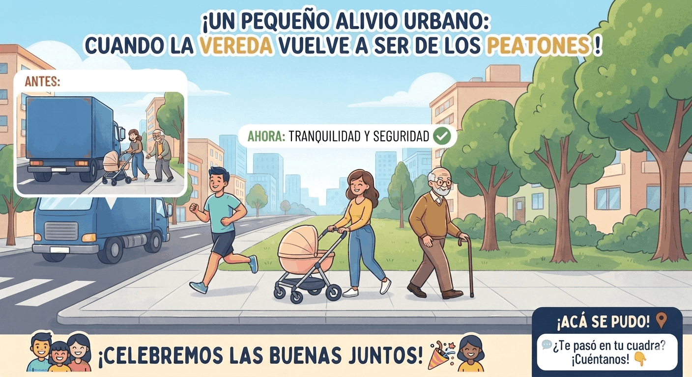 Un pequeño alivio urbano: Cuando la vereda vuelve a ser de los peatones
